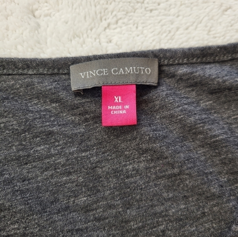Vince Camuto Long Sleeve Gray Top Layered Look Women's Size XL - Picture 3 of 8